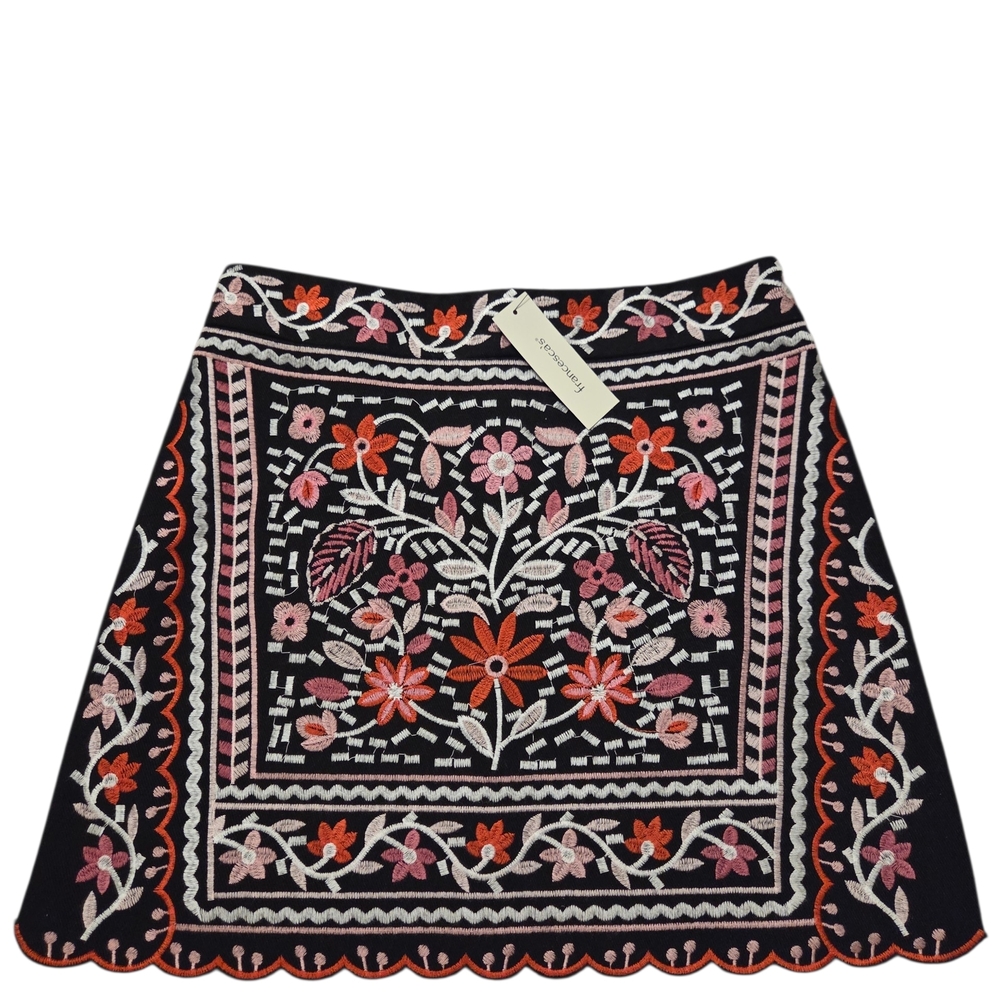 Francesca's Olivia Embroidered Mini Skirt NWT Size S